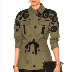 Veronica Beard Heritage Utility Jacket With Lace